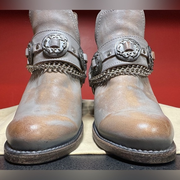 Freebird by Steven Mystic Leather Ankle Western Boots Smoke Gray Women’s Sz 11 - Picture 4 of 16